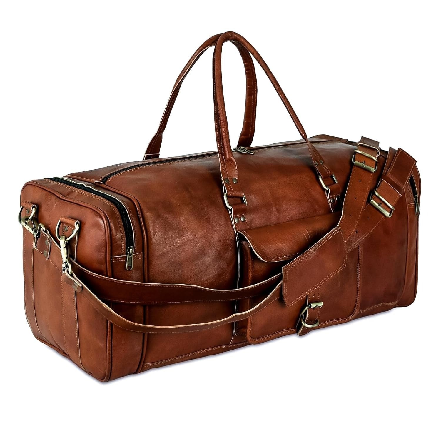 Handcrafted Genuine Leather Weekender Duffel