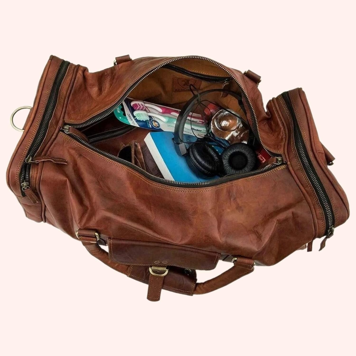 Handcrafted Genuine Leather Weekender Duffel